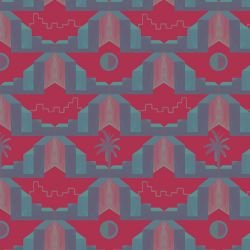 architectural forms colour block steps cerise