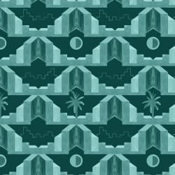 architectural forms colour block steps oasis