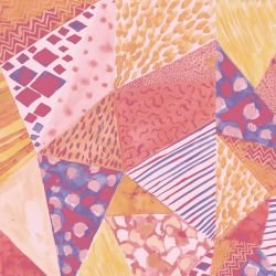 artistic expressions painterly patchwork retro suburbia