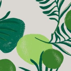 beachside blossoms fern frond kiwi detail