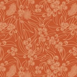 australian summer sketched flowering gum sturt