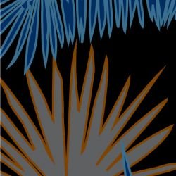 fronds palm spray dusk detail