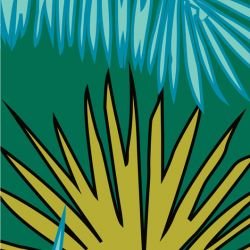 fronds palm spray lush detail