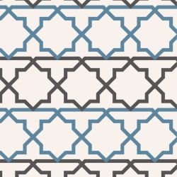 arabesque octagram lead powderblue eggshell