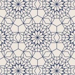 arabesque tessellation cream navy