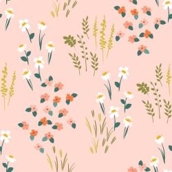 flower fields ditsy repeat peach