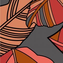 fronds striped palm autumn detail