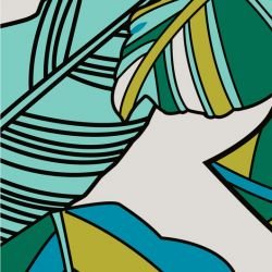 fronds striped palm lush detail