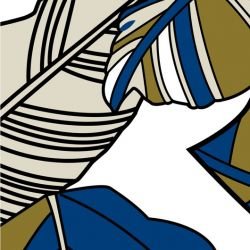 fronds striped palm shimmer detail