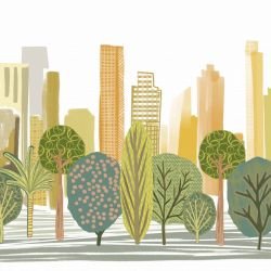 city skylines gold city sunset 