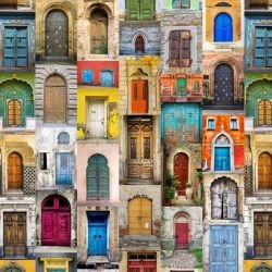 photographic collages doors