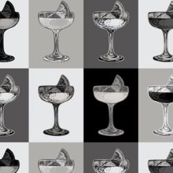 pop art coupe glass marisol