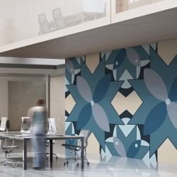 vintage vibes concept office wallpaper