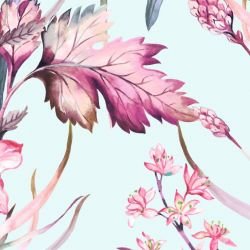 jungle chic silky leaf sky 