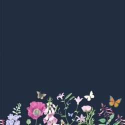 the painted garden floral border night panel 300cmhigh x 127cmwide a b panel