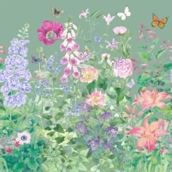 the painted garden floral border sage detail