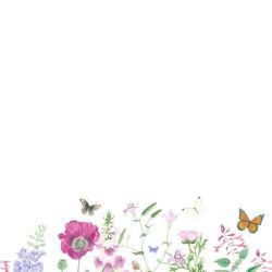 the painted garden floral border white panel 300cmhigh x 127cmwide a b panel