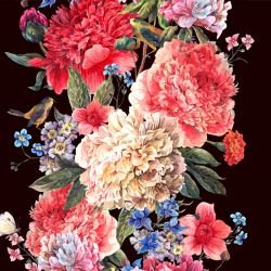 mixed bunch painted bouquets detail