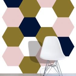 graphic murals beehive retro modern