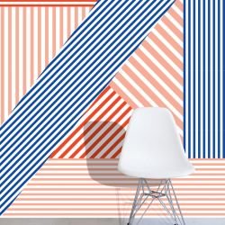 graphic murals lineal summer fruits