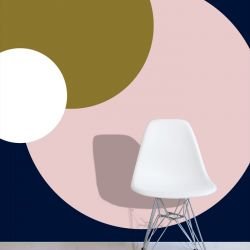 graphic murals moonlight retro modern