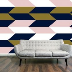 graphic murals parallelogram retro modern