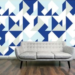 graphic murals puzzling triangle blue lagoon