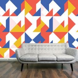 graphic murals puzzling triangle bright sky