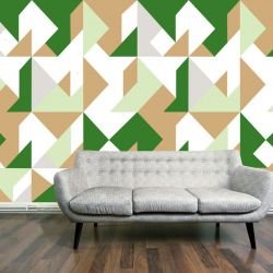 graphic murals puzzling triangle industrial eclectic
