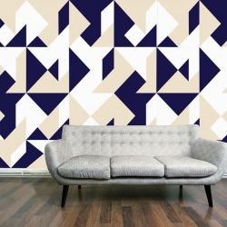 graphic murals puzzling triangle original