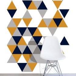 graphic murals tumbling triangle versace