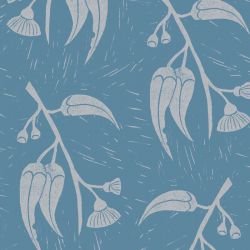 native waltz linocutgumblossom powderblue 