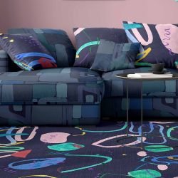 art concept rug crystalline dark