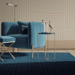 whispering lines concept rug grid ensemble deep ocean