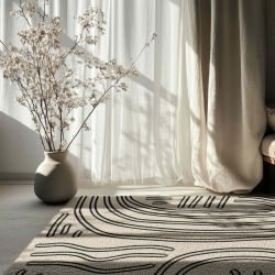 abstract patterns concept neutral rug