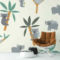 animated animals concept wall mural