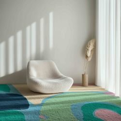 art concept rug i am going this way blue