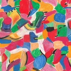 art harlequin patch bright