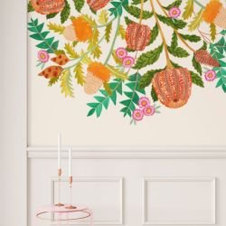 australian bushdance concept mural wallpaper feature