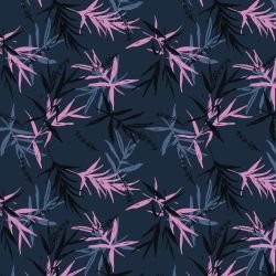 bamboo ambience sasa leaves navy pink