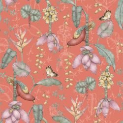 textured tropics inky eden rich peach