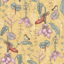 textured tropics inky eden yellow