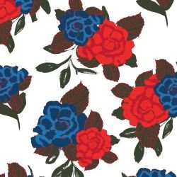 surface vision florals bigroses blue