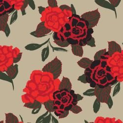 surface vision florals bigroses grey