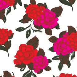 surface vision florals bigroses white