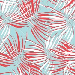 surface vision florals palmlife red white
