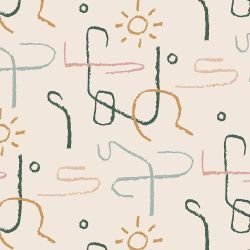 boho sketches sunset shapes tassles