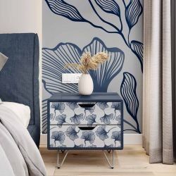 botanical waves concept bedroom interior