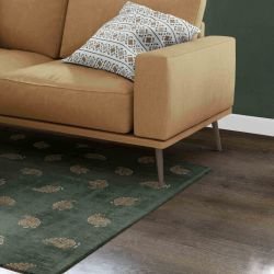 stamped stories concept rug and cushion