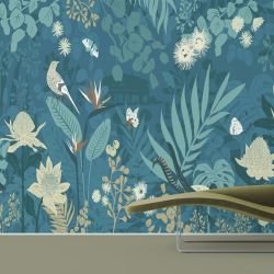 bushland beauties concept wall mural and chair
